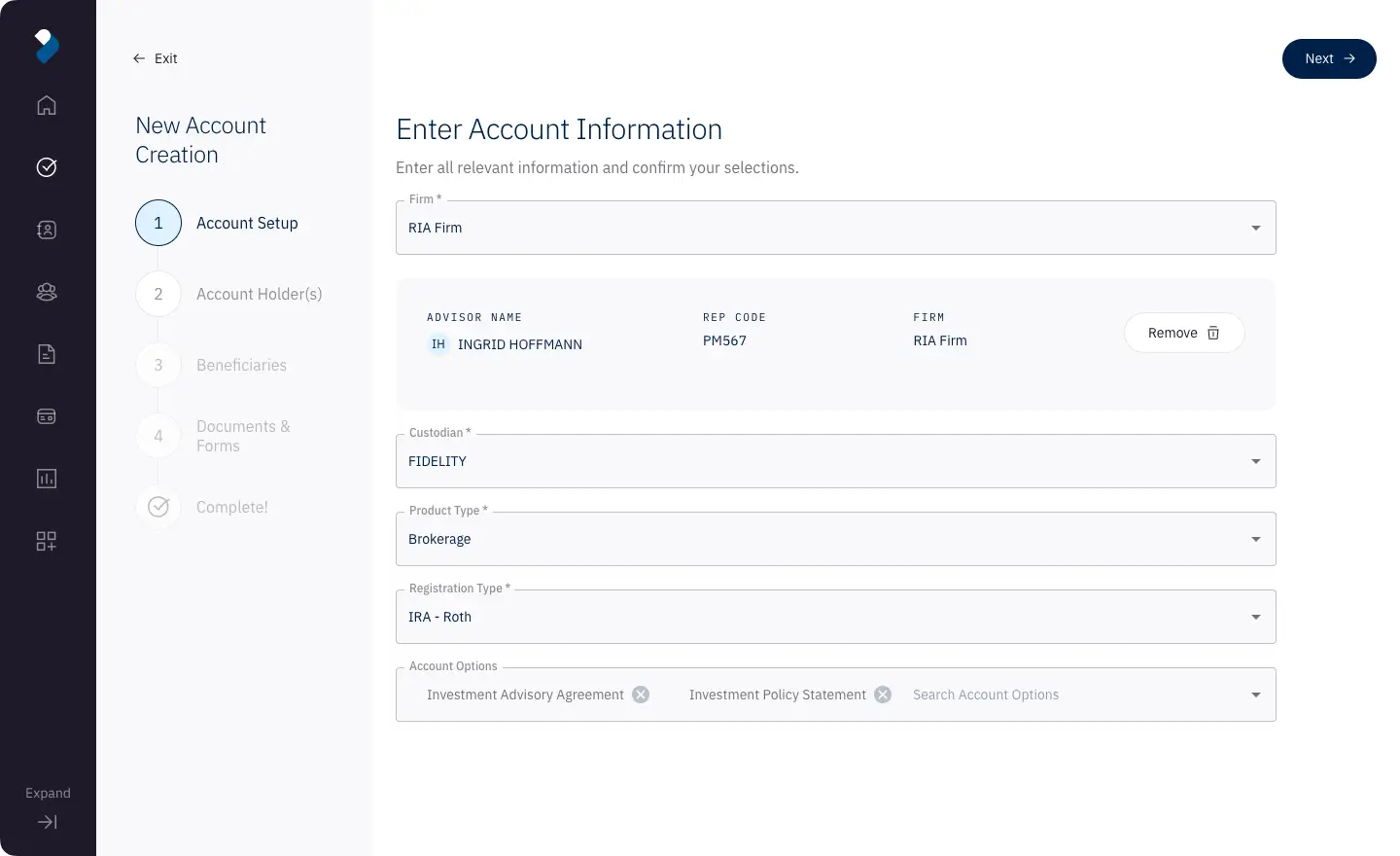 New Account Opening from Docupace